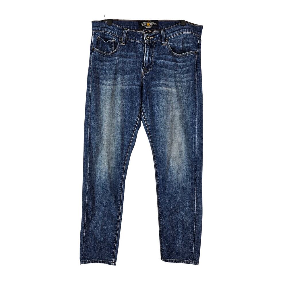 LUCKY BRAND WOMEN'S BLUE JEAN PANT SIZE 6/28 - 32" WAIST, 28" INSEAM
